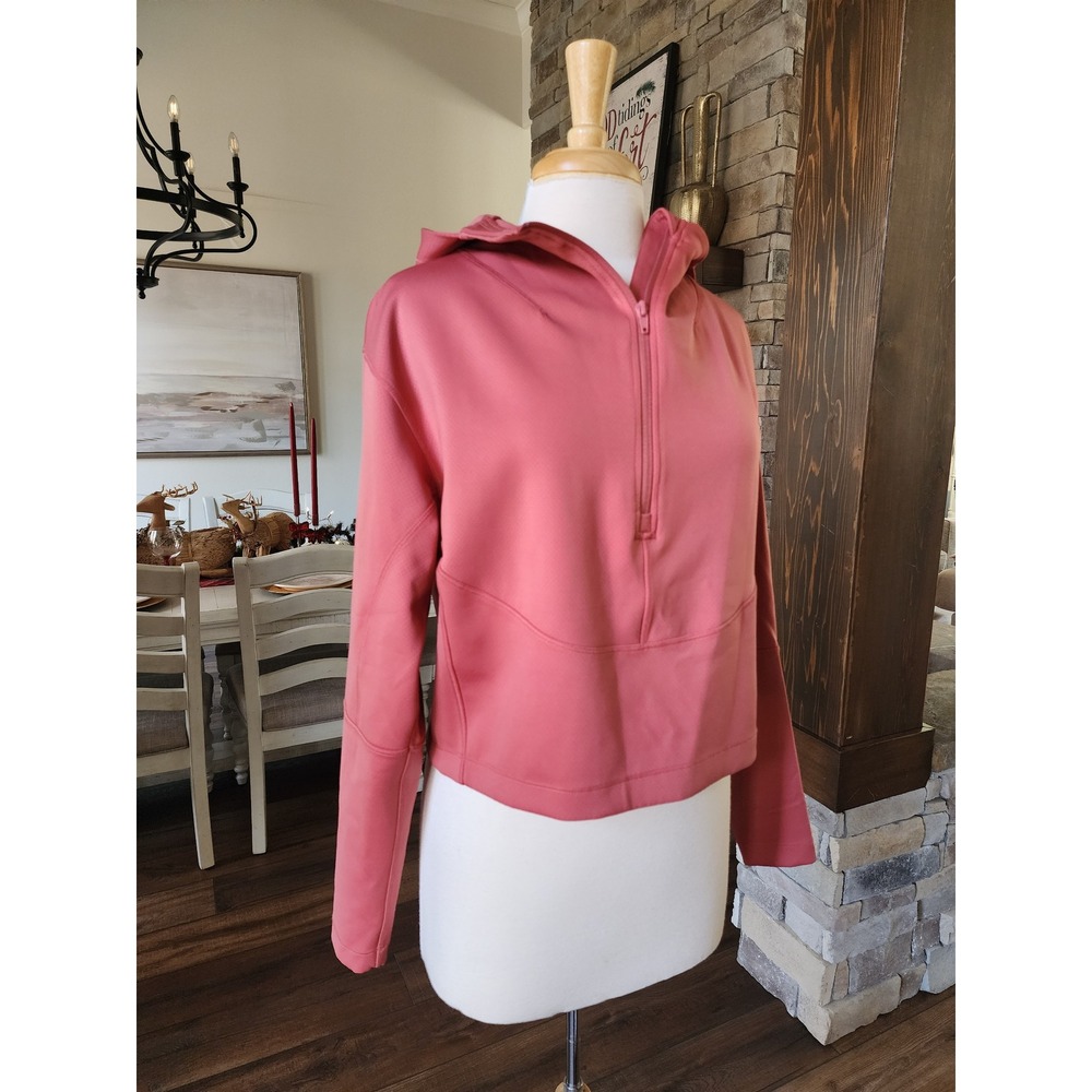 NWOT Born Primitive Cropped Quarter Zip Hoodie Jacket Pullover Athletic Size L